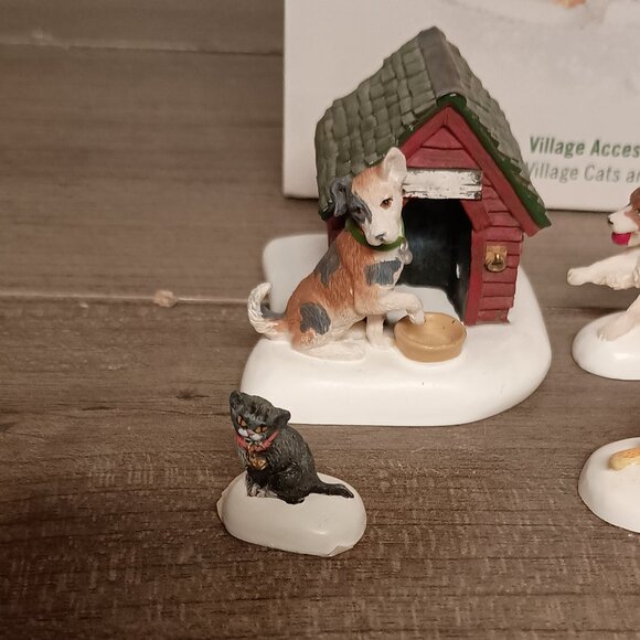 Department 56 Village Cats and Dogs Set of 6 Village Accessories 56.52828 - Picture 3 of 13
